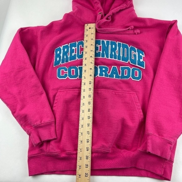 Lost Creek Outfitters Hoodie Womens Medium Pink Breckenridege Colorado - Picture 8 of 10